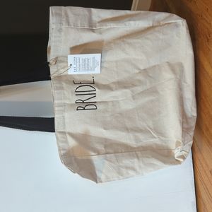 Large Rae Bunn "BRIDE" tote bag
